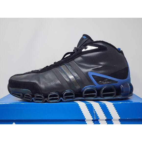 Adidas Kevin Garnett 3 '2 MALIK' BLACK BLUE 809521 Size 10.5 WORN - Picture 3 of 8